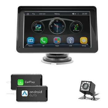 Kablosuz Carplay Android Oto Araba Radyo Dash Dağı Multimedya oyuncu dokunmatik ekranı USB Bluetooth Siyah ABS