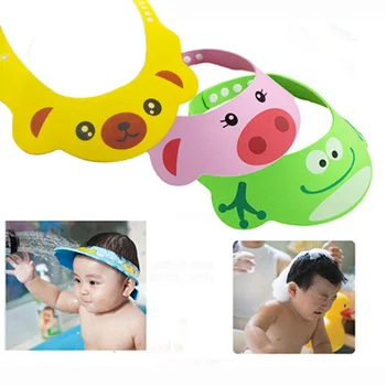 Bebek şampuan kabı Pürüzsüz Kenar kulak koruyucu Kullanımlık Çocuklar Banyo Saç Yıkama Şapka Ev Kullanımı