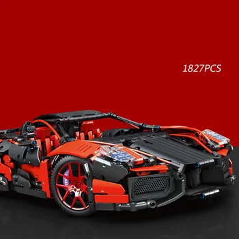 Teknik 1:10 Ölçekli Bugattis Süper Spor Araba Yapı Taşı La Voiture Noire Araç Supercar Tuğla Oyuncak Koleksiyonu İçin Çocuk Hediye