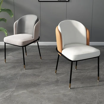 Modern Lüks yemek sandalyeleri Şeffaf Metal Bacaklar Taht Sandalye Oturma Odası Mutfak Ergonomik Silla Comedor Çin Tarzı Mobilya