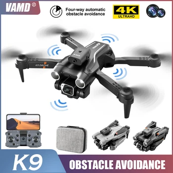 Yeni K9 Pro Drone 4K HD Hava Fotoğrafçılığı Çift Kamera Profesyonel Geniş Açı Optik Akış Konumlandırma Quadcopter Uçak Oyuncak