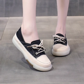 Sonbahar Yeni platform ayakkabılar Kadınlar için 2023 Moda Lace Up Düşük Üst kadın Ayakkabı Açık Dayanıklı Bayanlar Hafif rahat ayakkabılar