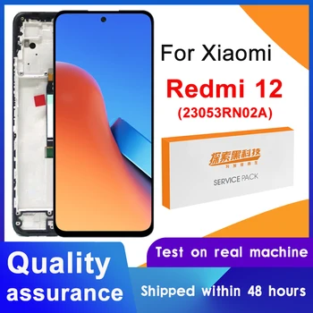 Lcd ekran Xiaomi Redmi İçin 12, dokunmatik ekranlı sayısallaştırıcı grup, %100 % Test Edilmiş, 6.79 