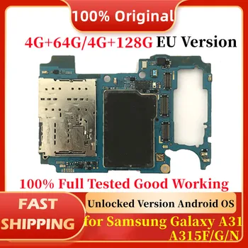 Orijinal Ab Versiyonu Samsung Galaxy A31 A315F A315G A315N Anakart Kilidi Tam Çip ile Mantık Kurulu anakart İyi Çalışma