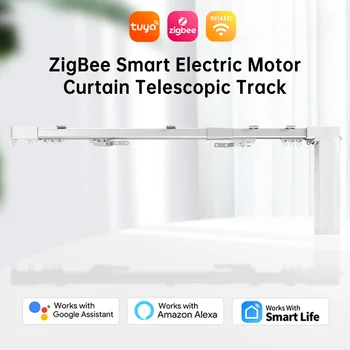 Mahot Zigbee3. 0 Akıllı Elektrikli Perde Motoru Sessiz Pürüzsüz gerilebilir Raylı Parça Sistemi APP uzaktan kumanda Alexa Google Ev