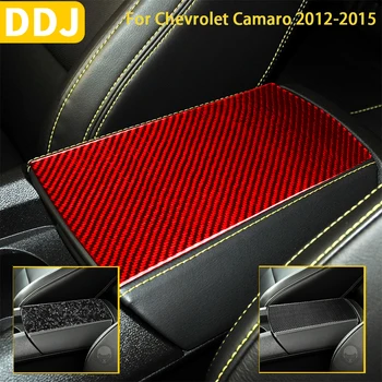 Chevrolet Camaro 2010 için 2011 2012 2013 2014 2015 Aksesuarları Karbon Fiber Araba İç Merkezi Kol Dayama Paneli Trim Sticker