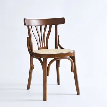 Rattan İskandinav aksanlı yemek sandalyesi Mutfak Ofis Modern Ahşap Lüks Sandalye Restoran Minimalist Muebles Ev Mobilyaları WKDC