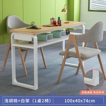 Ferforje Tırnak Masaları Japon Basit Profesyonel manikür masası Moda salon mobilyası Güzellik Salonu Çift Masa Sandalye F