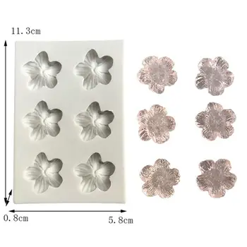 Kavite Küçük ebegümeci çiçeği silikon kalıp 3D Fondan Çikolata Kalıp DIY Kil Modeli Kek Dekorasyon Araçları Pişirme Aksesuarları
