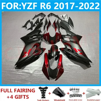 YENİ ABS motosiklet kaporta kiti İçin fit YZF R6 YFZ-R6 2017 2018 2019 2020 2021 2022 2023 Kaporta Fairings kitleri seti siyah kırmızı