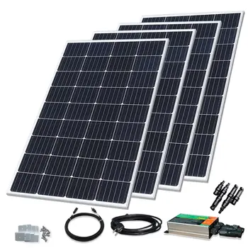 XİNPUGUANG 800w Cam güneş panelı Kiti Fotovoltaik Panel Güneş Sistemi Balkon Ev Soket Mikro İnvertör Izgara Güneş PV