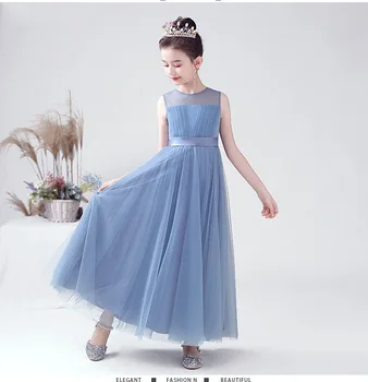 Bebek Kız Elbise Prenses Parti Elbise Çiçek Zarif gelinlik Büyük Yay Doğum Günü Çocuklar Kızlar için Elbiseler Çocuk Tutu Elbiseler