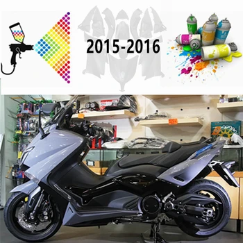 TMAX530 TMAX 530 2015 2016 Kaporta Kaporta Plastik Parçalar Motosiklet Tam kaporta kiti Parlak çimento gri tam renkli