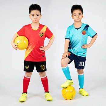 Özel Çocuklar futbol Formaları Takım Elbise Erkek futbol üniformaları Futebol Gömlek Setleri Futbol Takımı Çocuk Kız Spor Giyim