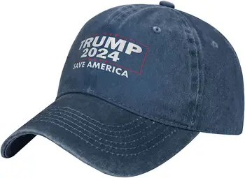 Tru-mp 2024 Amerika'yı Kurtar kovboy şapkası beyzbol şapkası Kadın güneş şapkası Erkekler Baba Şapkası şoför şapkası Siyah