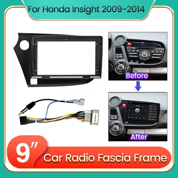 2Din için Araba Radyo Fasya Honda Insight 2009-2014 LHD RHD DVD Stereo Çerçeve Plaka Adaptörü Otomatik Stereo Multimedya Montaj Dash