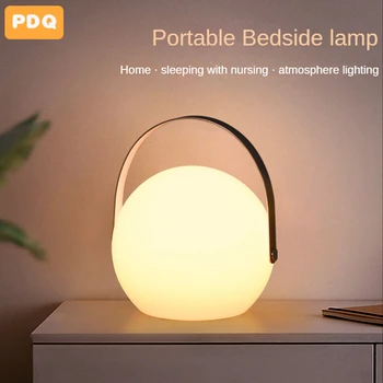 LED Yatak Odası Uyku Başucu Kablosuz Masa lambası Açık Taşınabilir Uzaktan Kumanda Taşınabilir Lamba Masaüstü Dekoratif Lamba