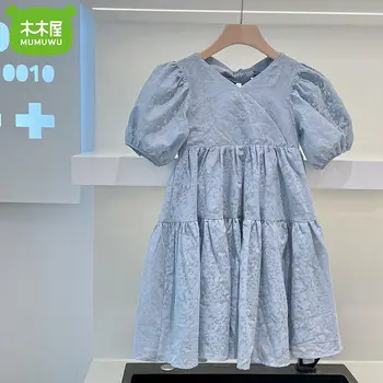 2023 yeni Yeni Bahar yaz bebek çocuk çocuk kız rahat pamuklu elbiseler çocuk giysileri