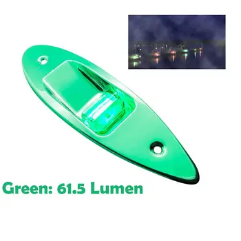 2x12 V Tekne RV Yan Navigasyon Yay Yeşil LED Gömme Montaj