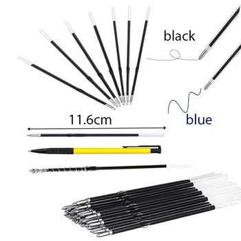 25/100 adet siyah mavi 11.6 cm uzunluk 0.7 mm mürekkep değiştirilebilir dolum yazma ofis kırtasiye ofis iş tükenmez kalem dolum