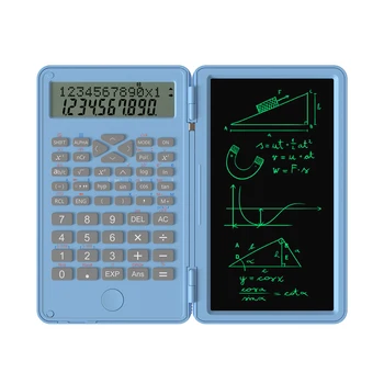 Bilimsel Hesap Makinesi Silinebilir yazı tahtası 240 Fonksiyonları 2 Satır lcd ekran Katlanabilir Finansal Matematik Hesap Makinesi Okul