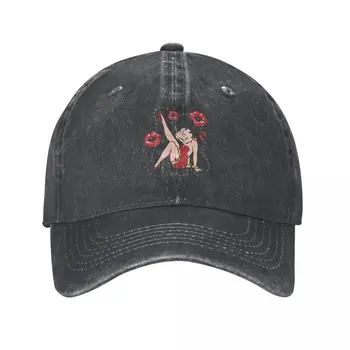 Bayan Boop Şey Ekip Bettys Ve Köpeği beyzbol şapkası Kot Şapkalar Ayarlanabilir Casquette Spor Beyzbol kovboy şapkası Erkekler Kadınlar için