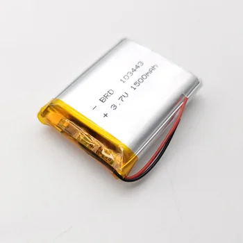 3.7 V lityum polimer pil 103443 1500MAH GPS navigator Radyo araba dvr'ı radyo TD-V26 JH-MD07D