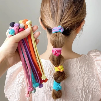 Düğümlü Saç Halat Elastik saç bantları Bağları Scrunchie Hairbands Çift Düğüm Kadın Yay At Kuyruğu Tutucu saç aksesuarları Headdress