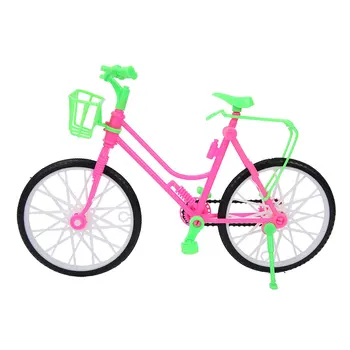 Kızlar Minyatür Bisiklet Sepeti Plastik Simülasyon Dağ Bisikleti Oyuncak Dollhouse Dekorasyon Küçük Bisiklet