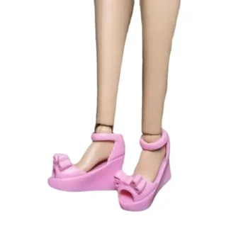 Yüksek kaliteli YJ12-A klasik ayakkabı düz ayak yüksek topuklu sandalet seçmek için eğlenceli Barbie bebek 1/6 Ölçekli aksesuarlar