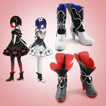 Honkai Darbe 3 Seele Vollerei Twins cosplay shoesHalloween Fantezi Ayakkabı Yetişkin için Yüksek Kaliteli Suni Deri Çizmeler Destek