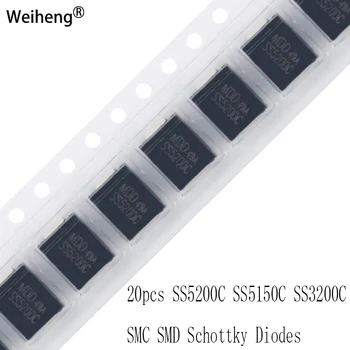 20 adet SS5200C SS5150C SS3200C SMC SMD Schottky Diyotlar