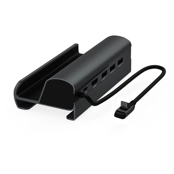 6 in 1 Video Dönüştürücü Adaptör USB HDMI uyumlu Taban standlı şarj ile RJ45 Portu Tak ve Çalıştır Buhar Güverte Oyun Konsolu