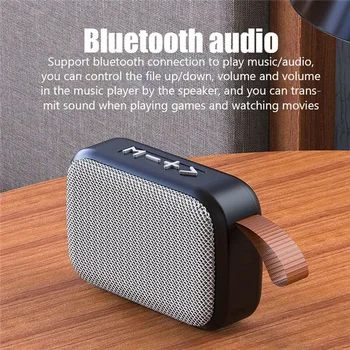 Kumaş Hoparlör Bluetooth Kablosuz Bağlantı Taşınabilir Açık Spor Ses Stereo Destek TF Kart Mobil (Mavi)