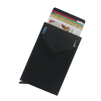 Yeni Kredi kart tutucu Çanta Otomatik İtme için Kapaklı Kartları KİMLİK akıllı kart tutucu Moda Mini Cüzdan Moda