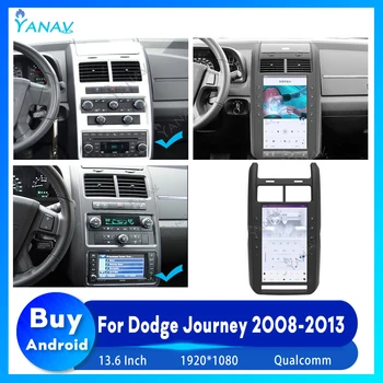 8 + 128G Tesla Dikey Ekran Araba Radyo Dodge Journey 2008-2013 İçin GPS Navigasyon Multimedya Oynatıcı Ses Video Carplay Ünitesi