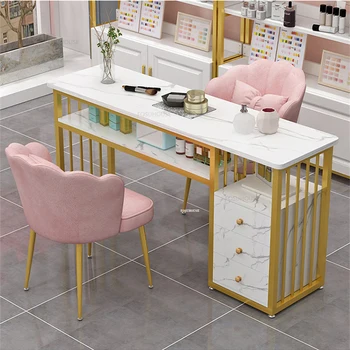 Japon Tırnak Masaları Profesyonel Güzellik Salonu manikür masası ve Sandalye Seti Moda Ins Çift manikür masaları salon mobilyası