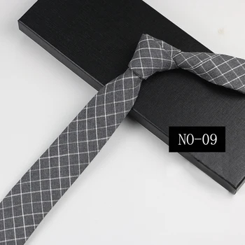 Erkekler Çizgili Ekose Kravatlar Erkek Bağları El Düğümlü İş Kravat İnce Kravat Kore Rahat Çok Yönlü Moda İş Kravat 6cm