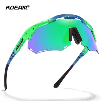 Marka KDEAM Yeni Bisiklet Polarize Gözlük Klasik TR90 Vintager Tasarımcı Açık Bisiklet Dağ Yolu MTB güneş gözlüğü UV400