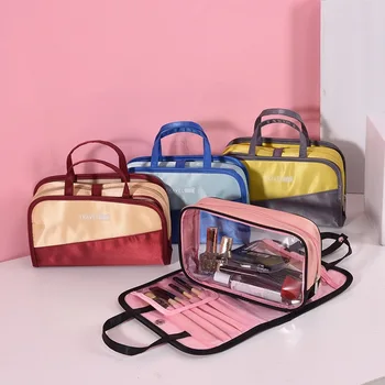Moda PVC makyaj kutusu Temizle Washbag Seyahat Kozmetik Çantası Su Geçirmez kozmetik çantası düzenleyici Şeffaf makyaj çantası s Kadınlar İçin