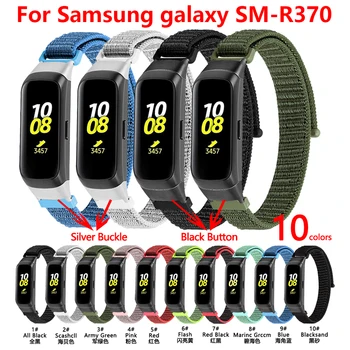 Yumuşak Naylon Malzeme Spor saat kayışı Samsung Galaxy Fit İçin SM-R370 Watchband Şerit Baskılı Yedek bilezik kayışı