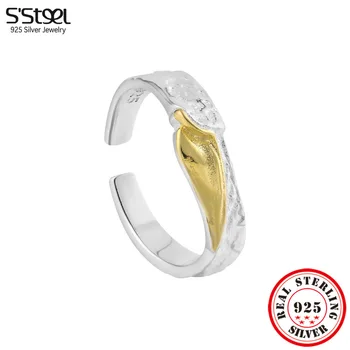 S'STEEL 925 Ayar Gümüş Renk Ayrımı Kişiselleştirilmiş Ayarlanabilir Yüzükler Kadınlar İçin Ringe En Çok Satanlar 2023 Ürünleri Takı