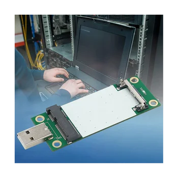 Mini PCI-E USB2.0 SIM Adaptörü için SIM Kart Yuvası ile WWAN/LTE Modülü Desteği 3G / 4G SIM 6Pin / 8Pin Kart Konektörü
