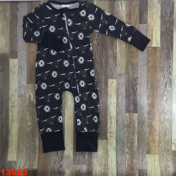 Batı Bambu Elyaf Bebek Fermuarlı Romper Erkek Bebek Kız Giysileri Yenidoğan Onesie Bebek Tulum Uzun Kollu Bebek Giyim 0-3 yıl