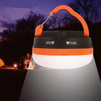 LED fener taşınabilir kamp ışık açık çadır ışığı 5 modları ile Geri Çekilebilir Kanca sırt çantası yürüyüş için ev acil durum lambası