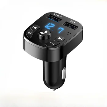 Araba FM Verici Bluetooth 5.0 Handsfree Araç Kiti Ses MP3 Modülatör 2.1 A Çalar Ses Alıcısı 2 USB Hızlı iphone şarj cihazı