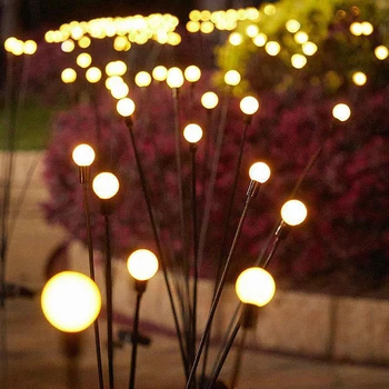 Emulational ateşböcekleri güneş LED ışık ayarlanabilir ortam dekoratif çim lamba Bahçe için
