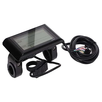 1 Adet LCD-SW900 LCD Metre Veri Ekranı 24-72V Elektrikli Bisiklet Modifikasyon Aksesuarları Siyah