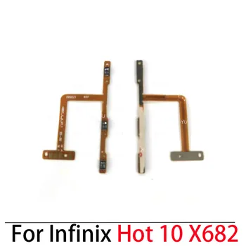 10 ADET Infinix Sıcak 10X682 X682B X682C / 10 S X689 X689B X689D / KF7 Güç Açık Kapalı Anahtarı Ses Yan Düğme Flex Kablo