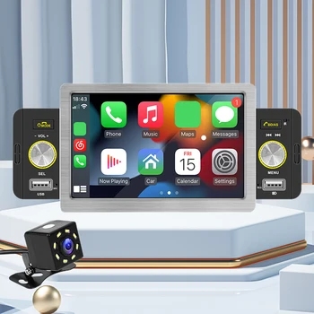Carplay Android Otomatik MP5 Çalar Bluetooth Uyumlu 5 İnç Radyo Alıcısı geri görüş kamerası HD Dokunmatik Ekran USB Şarj MirrorLink